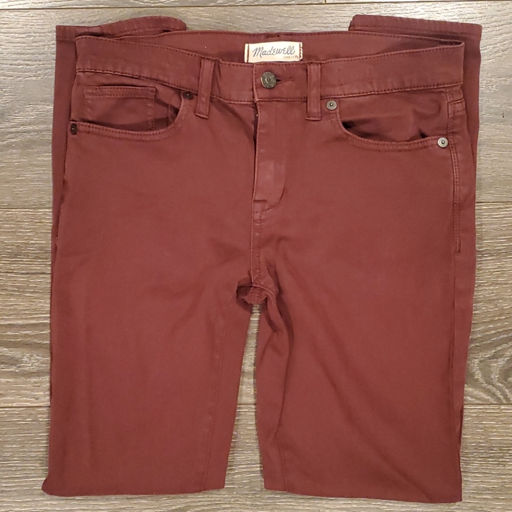 ❤MADEWELL "SKINNY SKINNY" SATEEN JEANS, 6 (28)